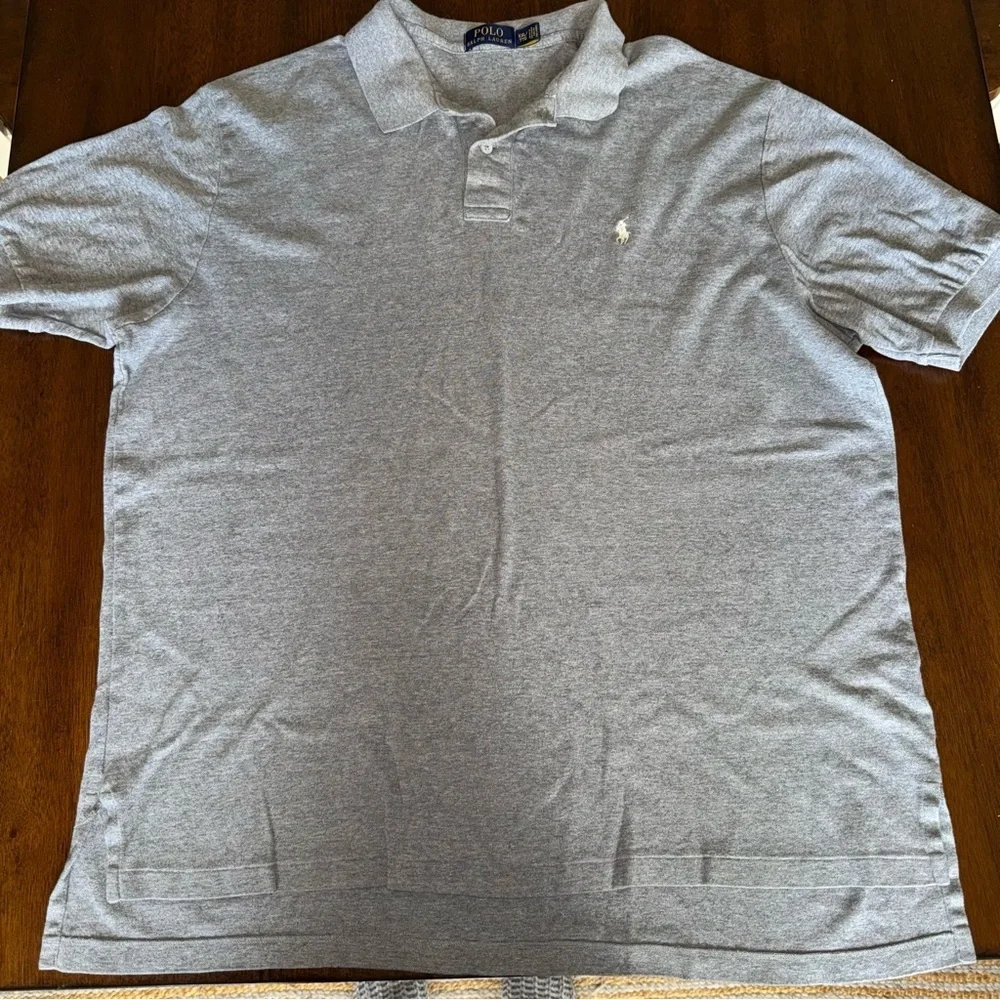 Polo Ralph Lauren Gray Classic Fit Polo Shirt Short Sleeve Size XXL